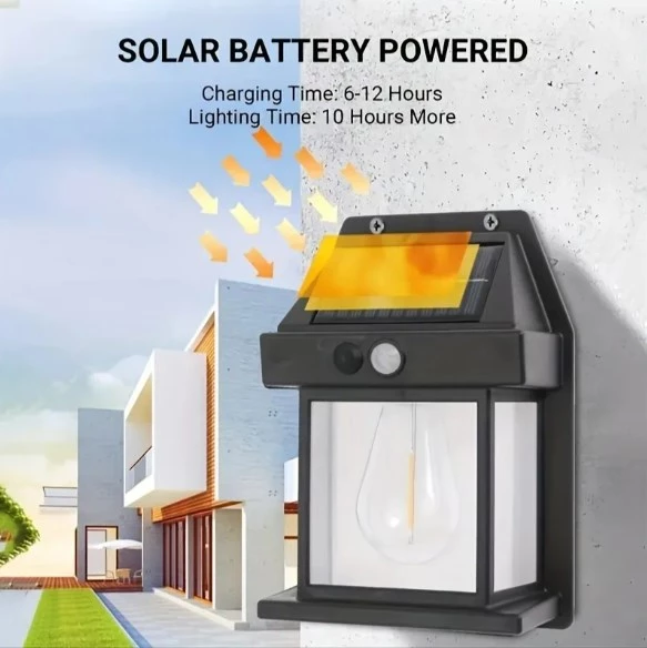 Güneş Enerjili Bahçe Led Ampul Hareket Sensörlü Bahçe Led  Su Geçirmez 3 Mod'lu Solar Led - 6