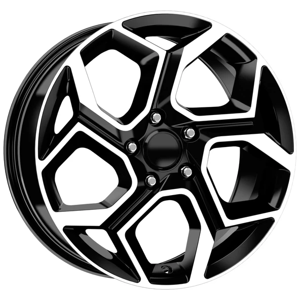 R1 Wheels 17 inç 4*108 ET20 Parlak Siyah Jant Takımı (J-2865) - 1