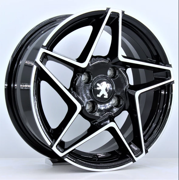 R1 Wheels 15 inç 4*108 ET35 Siyah Jant Takımı (J-1354)