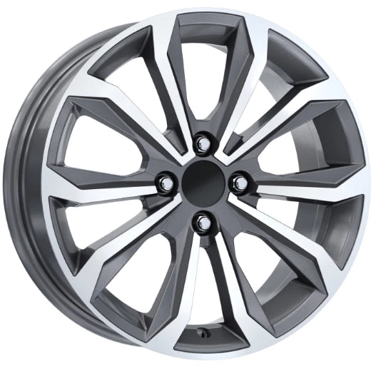R1 Wheels 17 inç 4*100 ET35 Füme Jant Takımı (J-2911)