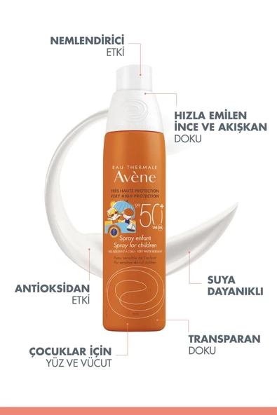 Çocuklar için Güneşten Koruyucu SPF 50+ Vücut Spreyi 200 ml - 3