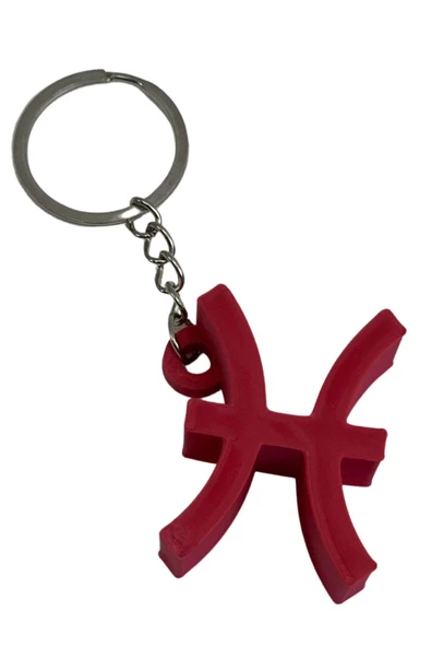 Balık Burcu Anahtarlık Kırmızı ürün görseli 1