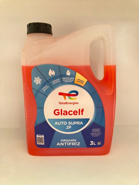 TOTAL GLACELF AUTO SUPRA 2F YENİ SERİ ORGANİK KIRMIZI ANTİFRİZ 3 L