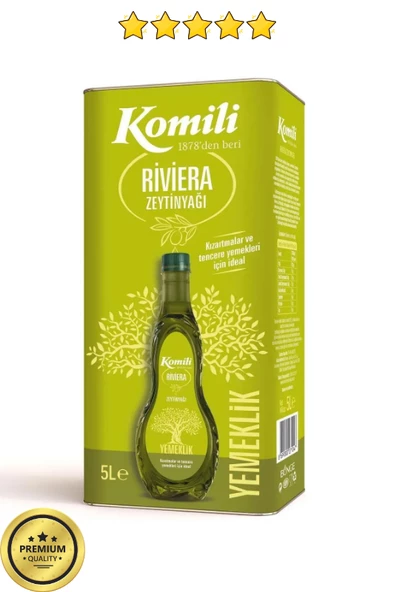 Komili Rıvıera Zeytinyağı 5 Lt Teneke