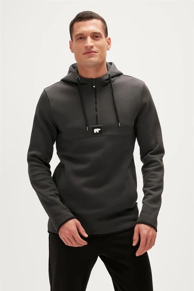 Bad Bear Defence Half-Zip Hoodie Erkek Sweatshirt - 1