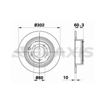 ARKA FREN DISKI JEEP COMPASS PATRIOT DODGE CALIBER CHRYSLER SEBRING - BRAXIS AE0634