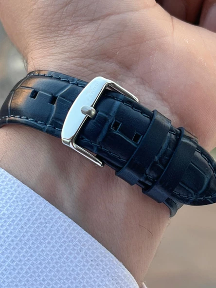 Ferro Deri Kordon Takvimli Kadran 3 Atm Suya Dayanıklı Erkek Kol Saati EFM11182.FR - Resim 6