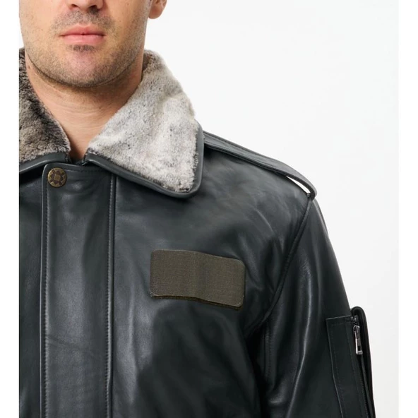 CAT3A Deri Pilot Montu Kül Siyahı YC - 6