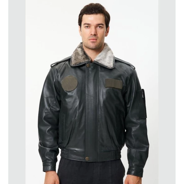 CAT3A Deri Pilot Montu Kül Siyahı YC - 3