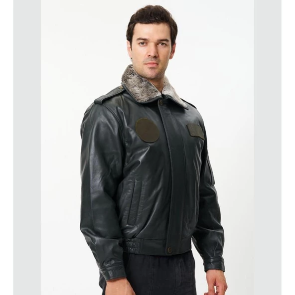 CAT3A Deri Pilot Montu Kül Siyahı YC - 2