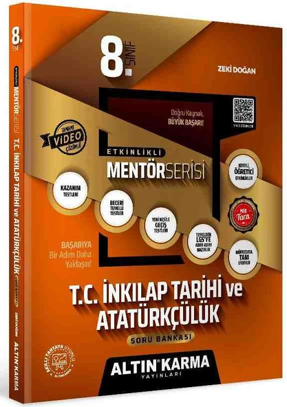 ALTINKARMA 8.Sınıf T.C. İnkilap Tarihi ve Atatürkçülük Altın Etkinlikli Kazanım SB Yazar ZEKİ DOĞAN