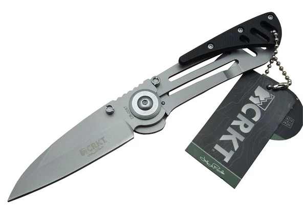 CRKT CR 0087 BK Kamp Çakı 18 cm - Metal Saplı, Otomatik, Kılıflı