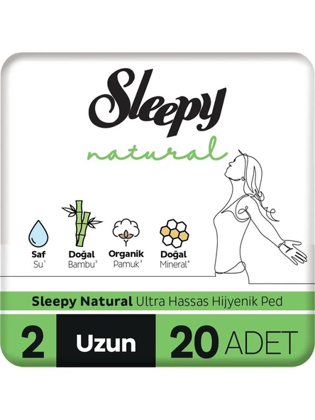 Sleepy Natural Ultra Hassas Hijyenik Ped Uzun 20'Li