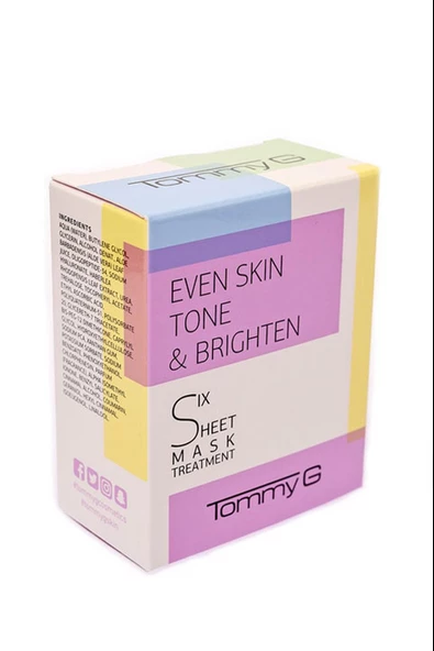 6 SHEET MASK EVEN SKIN TONE & BRİGHTEN TG - 6 'LI MASKE  CİLT TONU VE AYDINLATMA  - TG5SX-EVE-F15