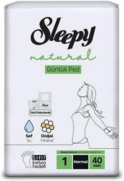 Sleepy Natural Ultra Hassas Normal Günlük Ped 40'lı