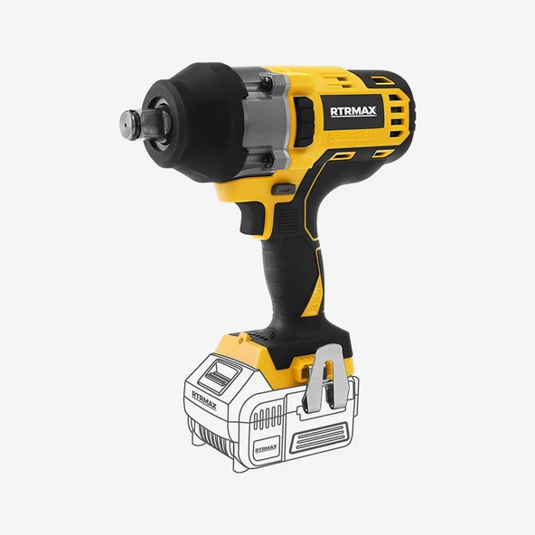Rtrmax Kömürsüz Somun Sıkma 800 Tork Ayarlı 18V (Aküsüz) RTX2030B ürün görseli
