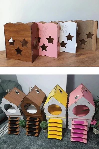 Tavşan Evi Teraslı Dublex Pembe Saman Beslemesi - 5