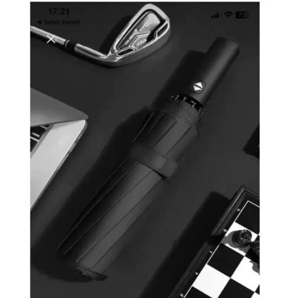 full otomatik kısa çanta boy dayanıklı şemsiye erkek kadın tam otomatik siyah - 4