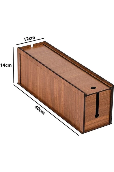 Kablo Kutusu 40x12x14 cm Kablo Priz Düzenleyici Organizer - 7