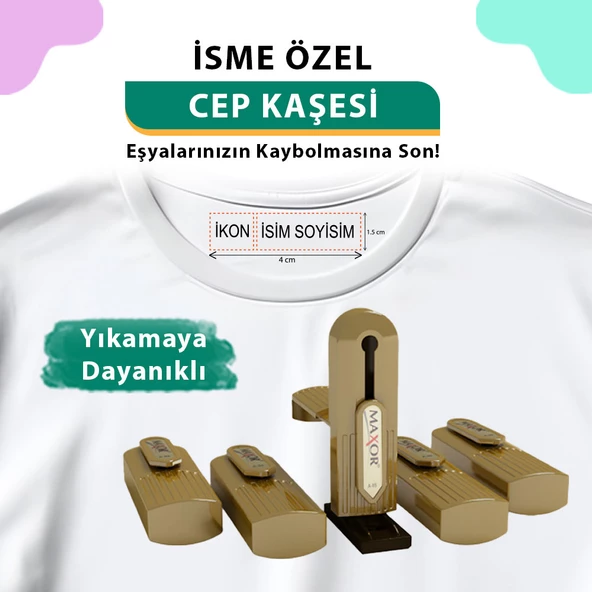 Bronz Cep Kaşesi, Elbise İsim Ve Kıyafet, Defter Kitap Kaşesi Anaokulu Kreş Etiket, Öğrenci Kaşesi