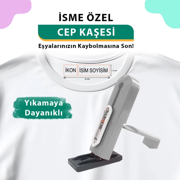 Gri Cep Kaşesi, Elbise İsim Ve Kıyafet, Defter Kitap Kaşesi Anaokulu Kreş Etiket, Öğrenci Kaşesi