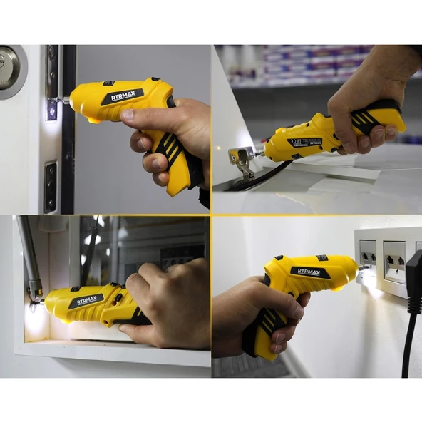 Rtrmax RTM326 3.6V Çift Fonksiyonlu Akülü Tornavida Seti - Resim 3