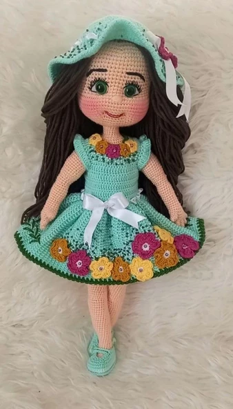 Yeşil Akasya Bebek Amigurumi Organik Oyuncak - 1