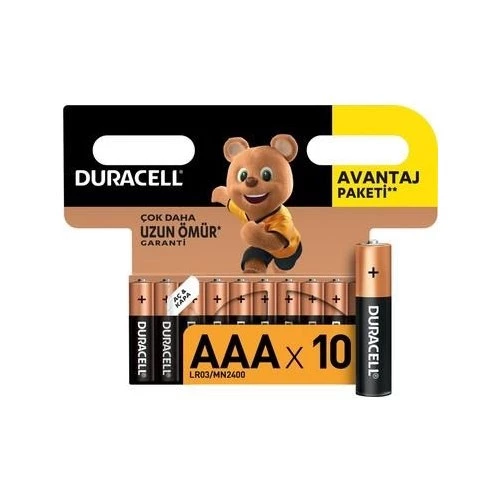 Duracell Aaa Kalem Pil 10 Adet Alkalin İnce Kalem Pil