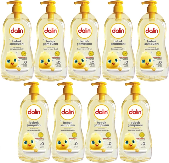 Dalin Bebek Şampuanı 500ML Klasik Pompalı (9 Lu Set)