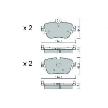 FREN BALATASI ARKA MERCEDES E SERIES W213 E180 E200 16 - - BRAXIS AA0701