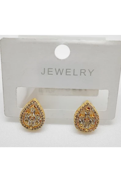 '’C’’ Harfi Renkli Çelik Figürlü Lüks Tasarım Küpe ürün görseli 1