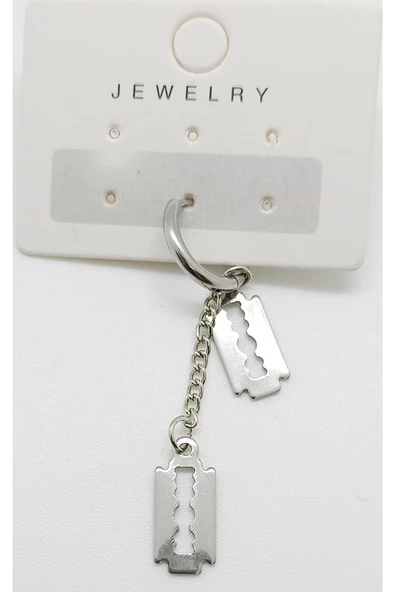 Çelik Figürlü Unisex Küpe ürün görseli 1