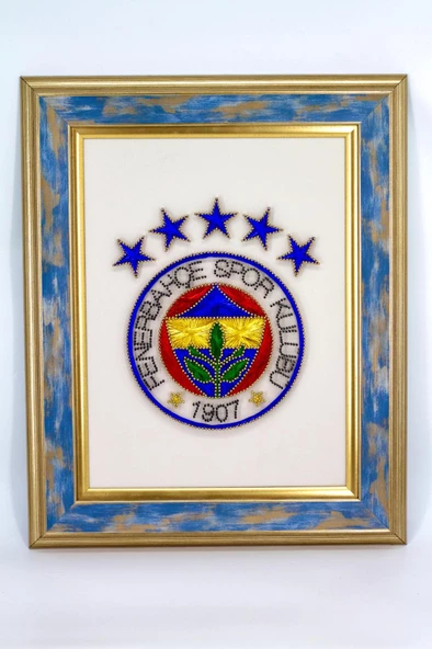 Fenerbahçe Lisanslı Mavi Arma Filografi Tablo (El Yapımı) - 4