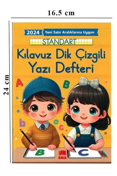 Yeni Müfradat Güzel Yazı Defteri Orta Boy 16.5x24  24 Yaprak 6 Adet Standart Kılavuz Dik Çizgili Yazı Defteri Satır Aralıklarına Uygun - 3