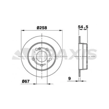FREN DISKI ARKA W202 93-00 W124 93-95 C124 93-97 - BRAXIS AE0223