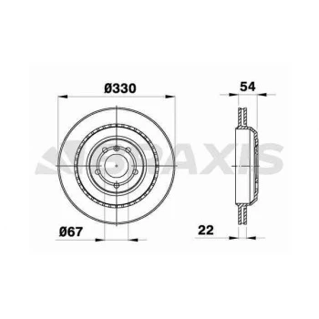 FREN DISKI ARKA 4-matic X164 06-12 W251 07-14 W164 05-11 - BRAXIS AE0409
