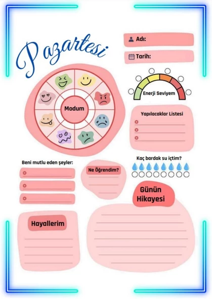 Öğrenci Plan Defteri YAZ-SİL (Günlük-Haftalık) - Resim 3