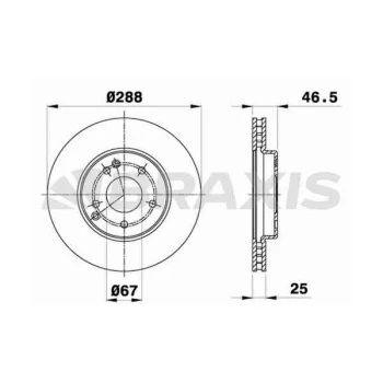 FREN DISKI ON W203 00-07 CL203 03-08 C209 02-09 W210 96-02 R170 96-04 - BRAXIS AE0105