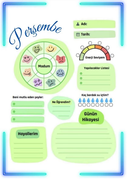 Öğrenci Plan Defteri YAZ-SİL (Günlük-Haftalık) - Resim 2