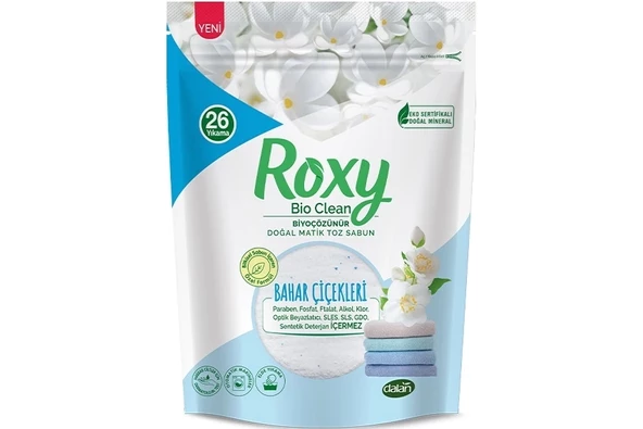 Roxy Bio Clean Doğal Matik Toz Sabun Bahar Çiçekleri 1600 Gr