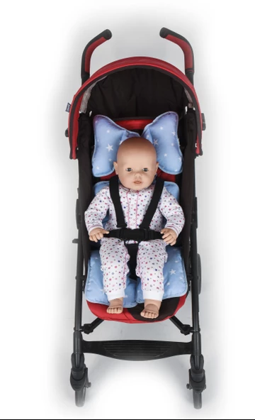 Sevi Bebe Puset ve Oto Koltuğu Minderi ART-8376 Mavi Yıldız - 3