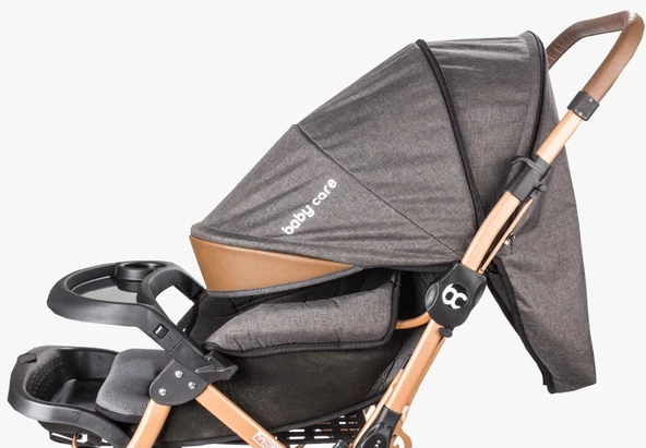 Baby Care 65 Capron Gold Çift Yönlü Puset Kahve - 4