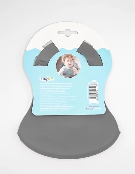 BabyJem Mini Silikon Önlük 718 Gri - 9