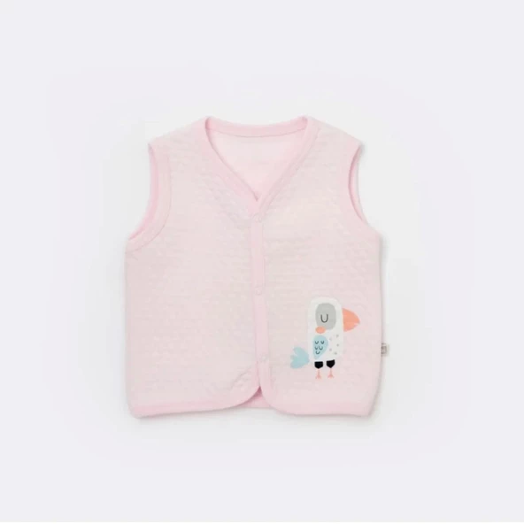 Bibaby Colors Polly Kapitone Yelek 61481 Pembe