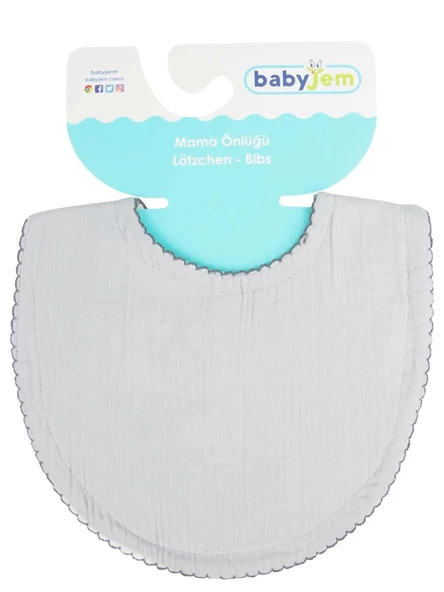 BabyJem Bürümcük Müslin Önlük 811 Gri
