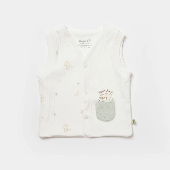 Bibaby Biorganic Koala Jungle Bebek Yelek 61494 Mint