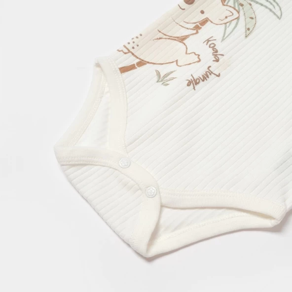 Bibaby Biorganic Koala Jungle Uzun Kol Bebek Body 56969 Mint - 4