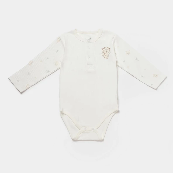 Bibaby Biorganic Koala Jungle Uzun Kol Bebek Body 56973 Mint