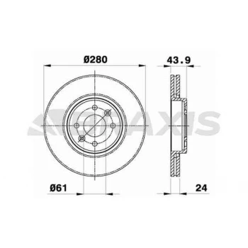 ON FREN DISK AYNASI HAVALI CAPTUR CLIO II III KANGOO I LAGUNA I MEGANE I II SCENIC I II DOKKER LODGY - BRAXIS AE0013