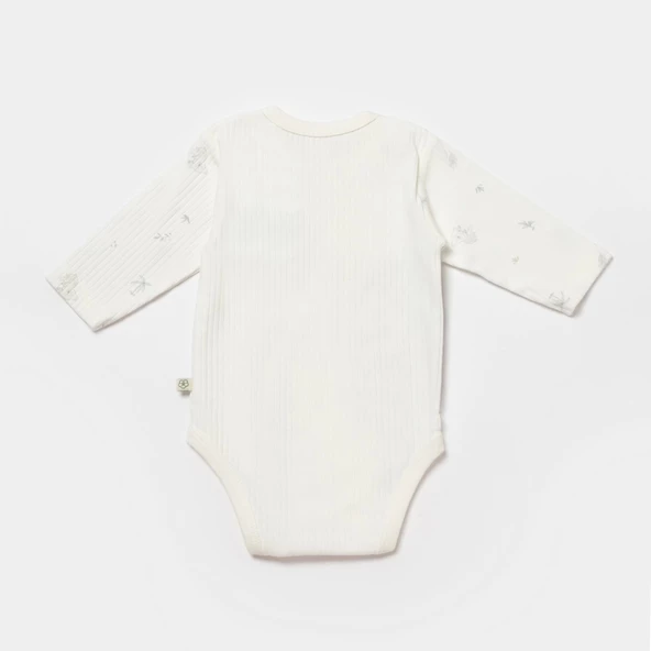 Bibaby Biorganic Koala Jungle Uzun Kol Bebek Body 56969 Gri - 2